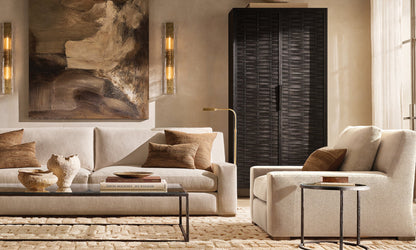 Lattice Clear Glass Sconce 15"