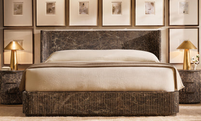 Byron Reeded Stone Closed Nightstand