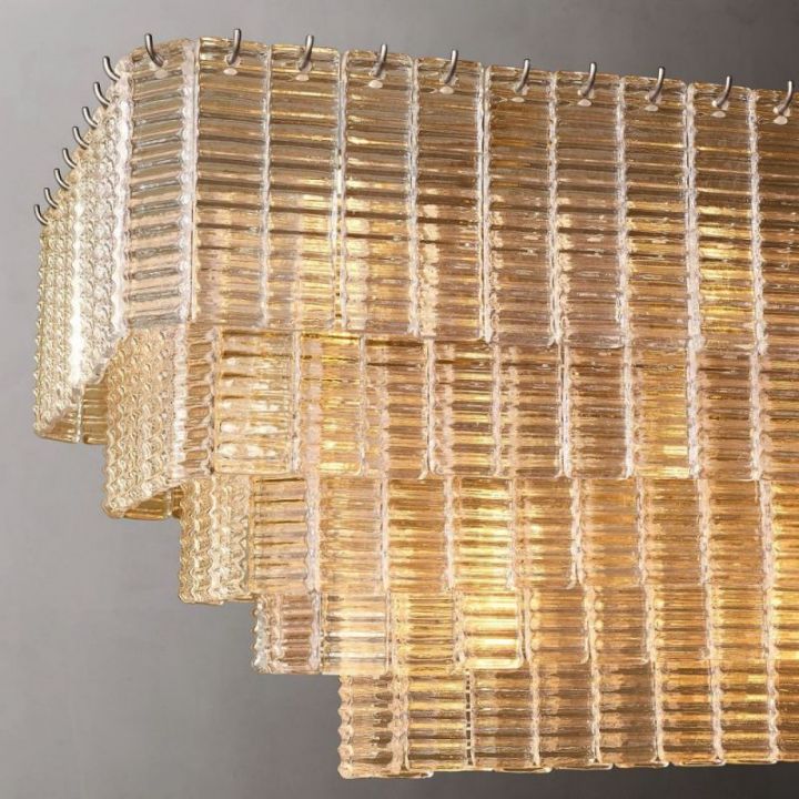 Sirene Clear Rectangle Chandelier 77"
