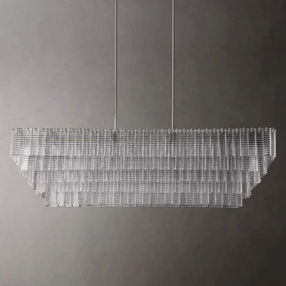 Sirene Clear Rectangle Chandelier 77"