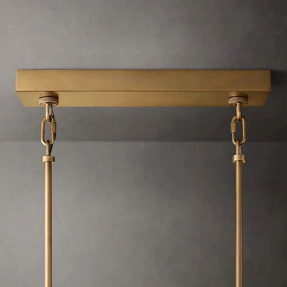 Sirene Clear Rectangle Chandelier 77"