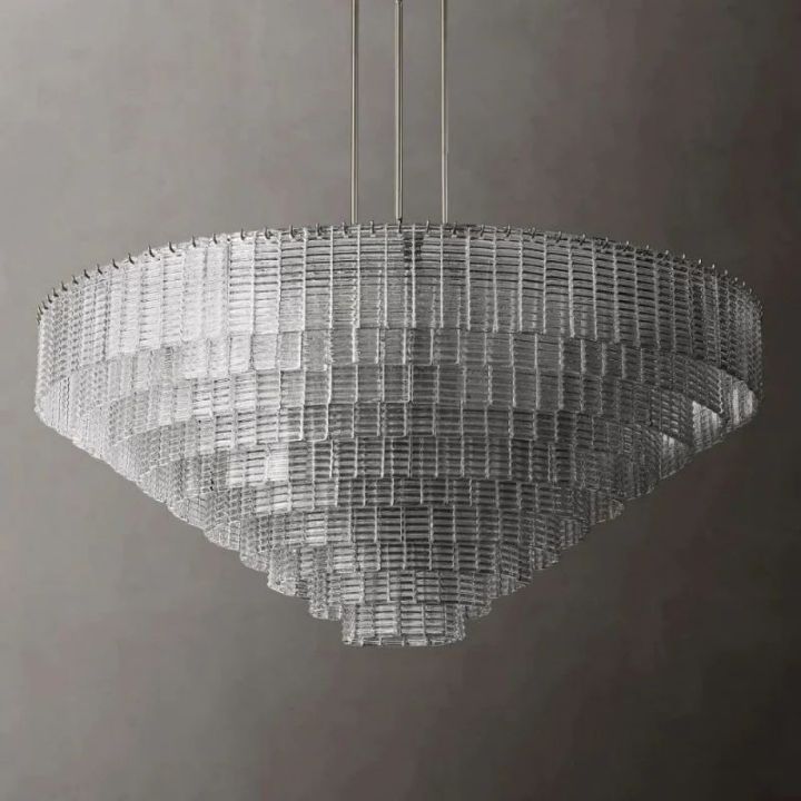 Sirene Clear Round Chandelier 65"