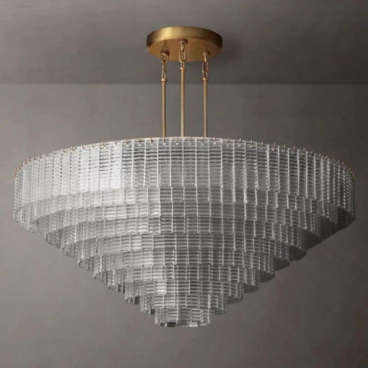 Sirene Clear Round Chandelier 65"
