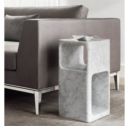 Italia Leather Taper Arm Sofa - Metal Base
