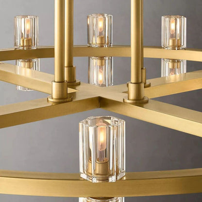 Arcachon Round 2-Tier Chandelier 60" For Living Room