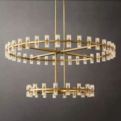 Arcachon Round 2-Tier Chandelier 60" For Living Room