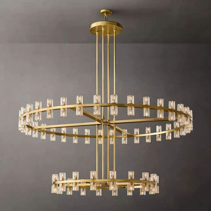 Arcachon Round 2-Tier Chandelier 60" For Living Room