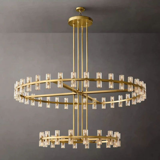 Arcachon Round 2-Tier Chandelier 60" For Living Room