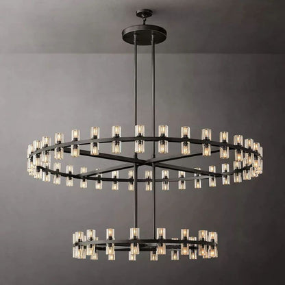Arcachon Round 2-Tier Chandelier 60" For Living Room