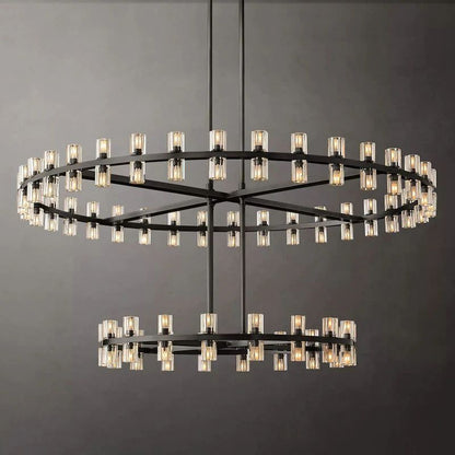 Arcachon Round 2-Tier Chandelier 60" For Living Room