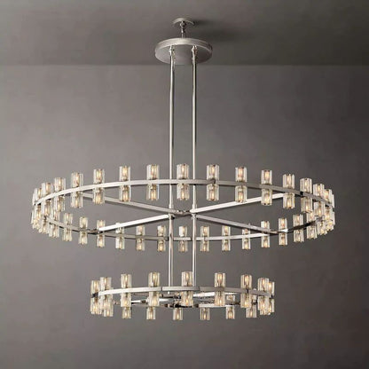 Arcachon Round 2-Tier Chandelier 60" For Living Room