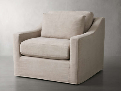 Ashby Slipcovered Swivel Chair