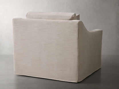 Ashby Slipcovered Swivel Chair