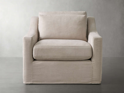Ashby Slipcovered Swivel Chair