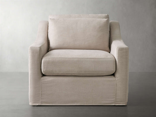 Ashby Slipcovered Swivel Chair