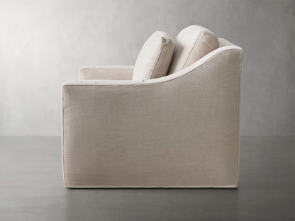 Ashby Slipcovered Swivel Chair