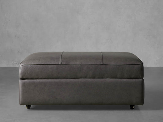 Filmore Leather Storage Ottoman