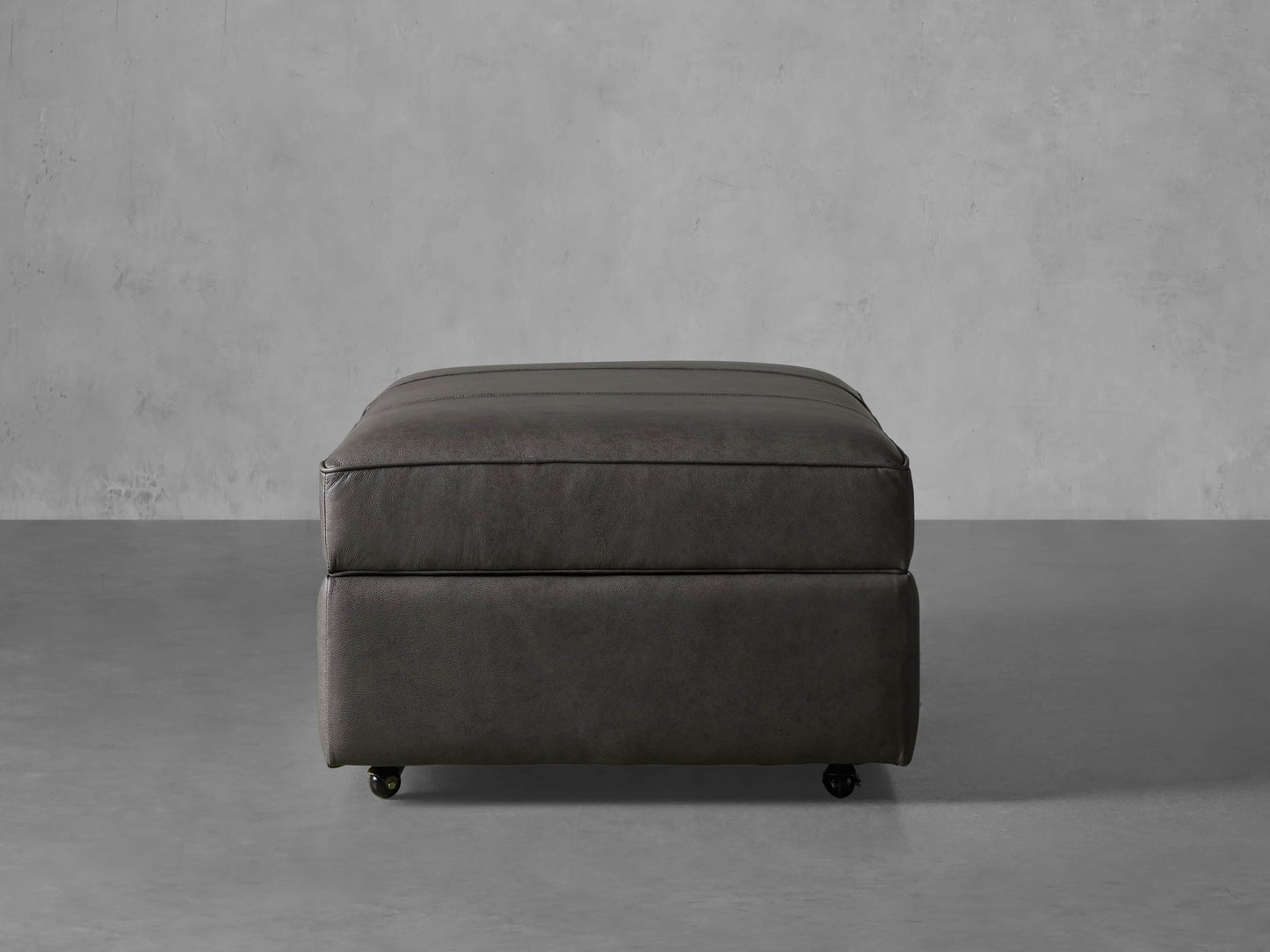 Filmore Leather Storage Ottoman