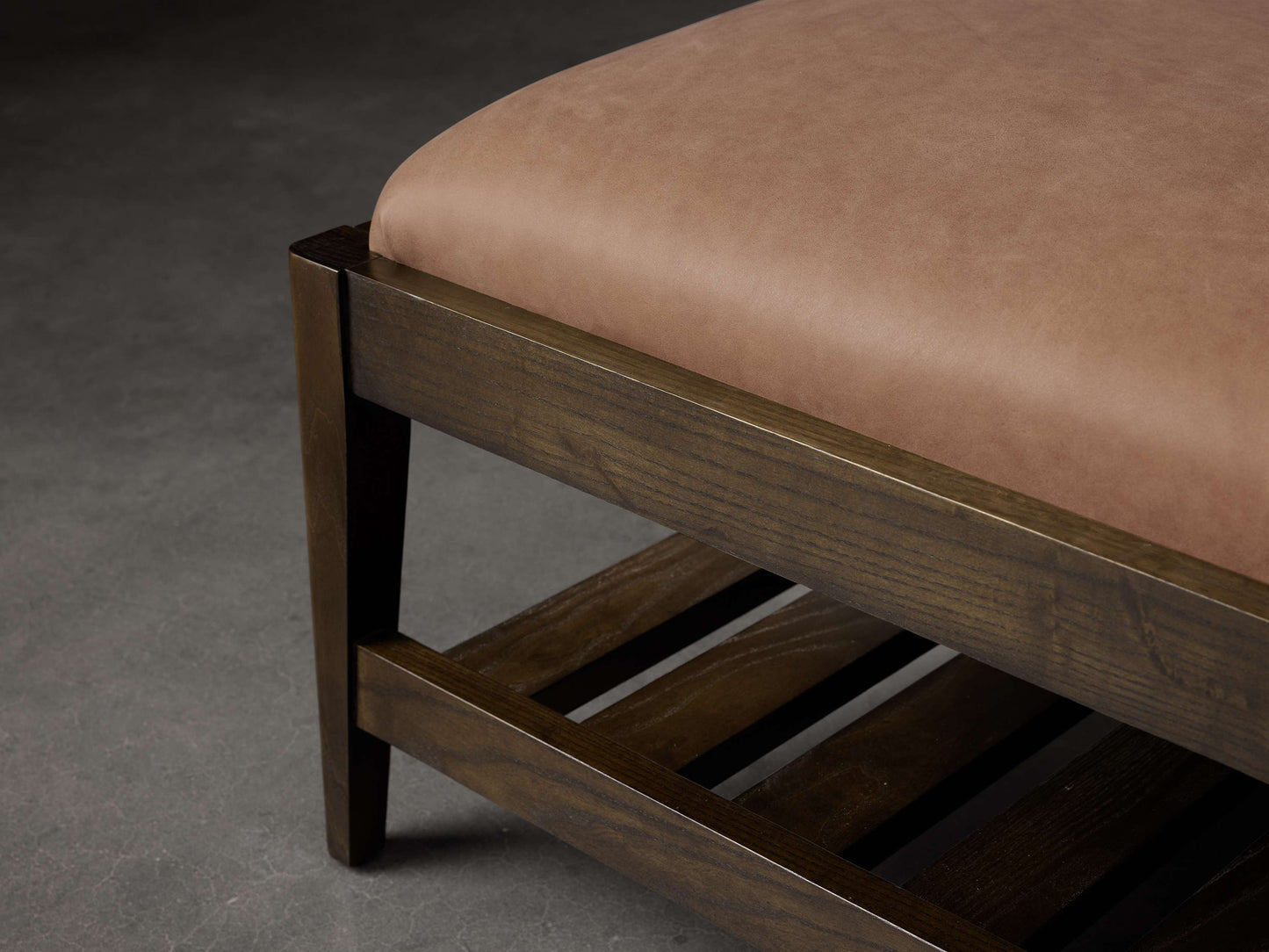 Kent Leather Ottoman