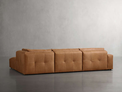 Keegan Leather Four-Piece Sectional