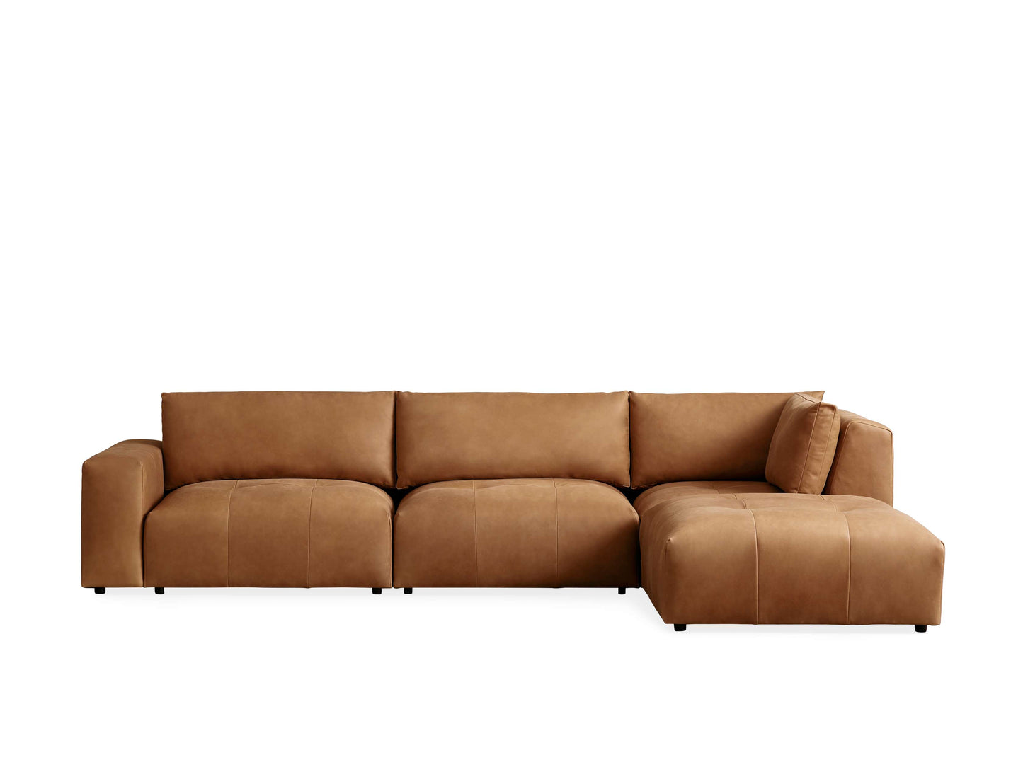 Keegan Leather Four-Piece Sectional