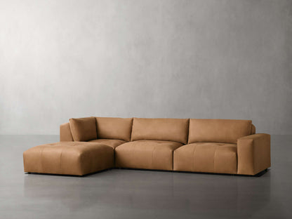 Keegan Leather Four-Piece Sectional