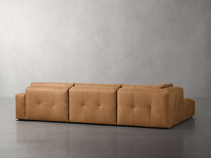 Keegan Leather Four-Piece Sectional