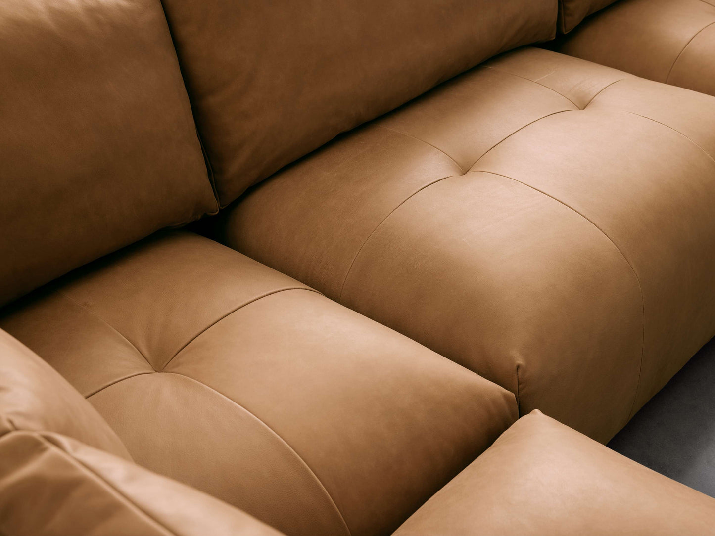 Keegan Leather Four-Piece Sectional