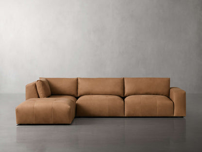 Keegan Leather Four-Piece Sectional