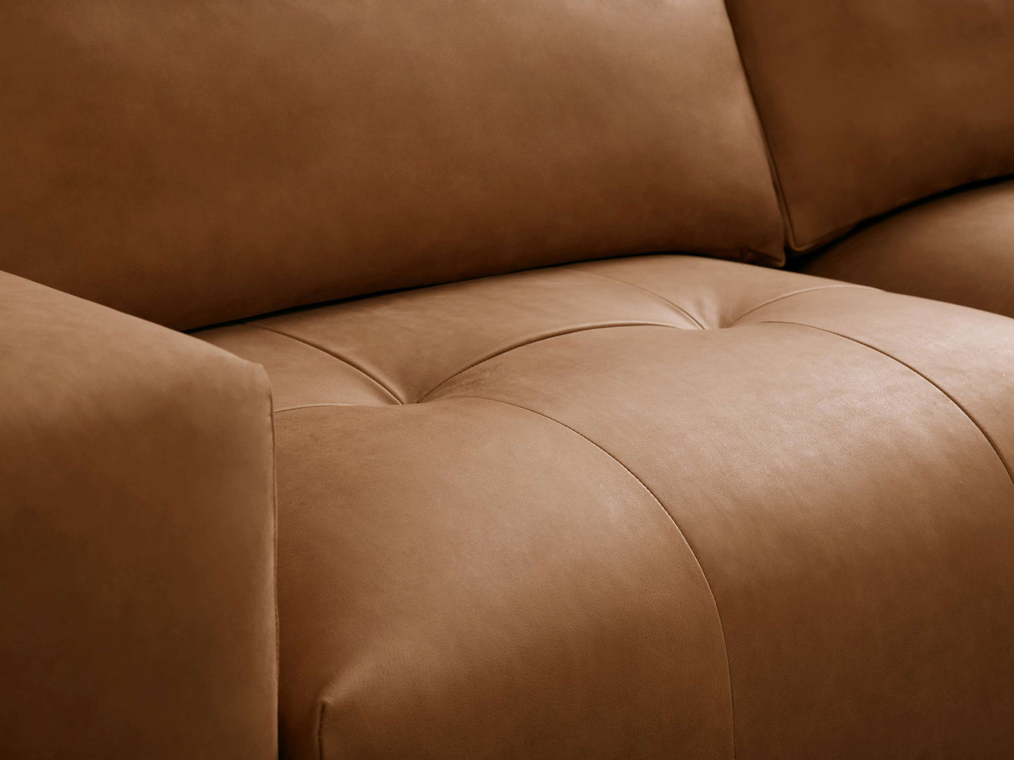 Keegan Leather Five-Piece Sectional