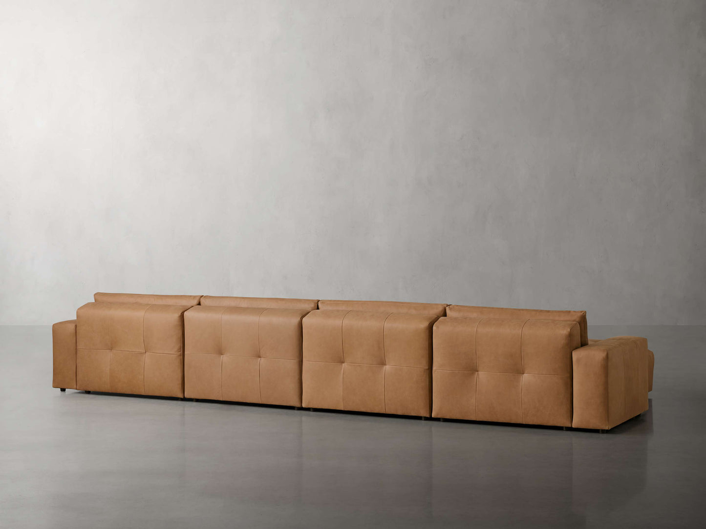 Keegan Leather Six-Piece Sectional
