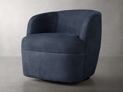 Mercer Nubuck Leather Swivel Chair