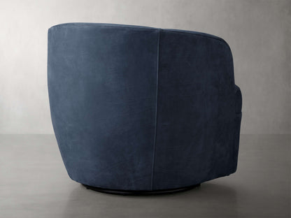 Mercer Nubuck Leather Swivel Chair