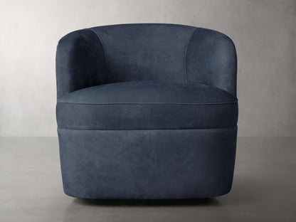 Mercer Nubuck Leather Swivel Chair