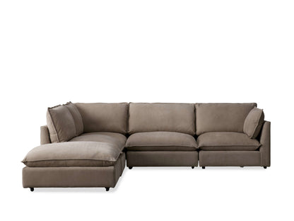 Owen Nubuck Leather Five-Piece Sectional