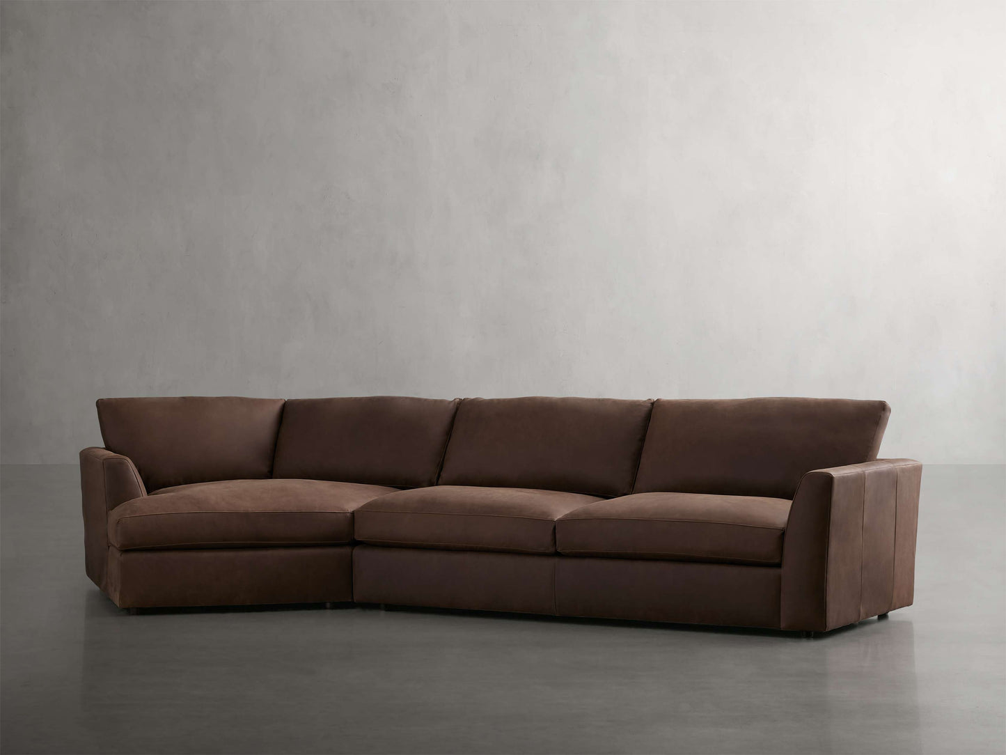 Vernon Leather Two-Piece Cuddle Chaise Sectional