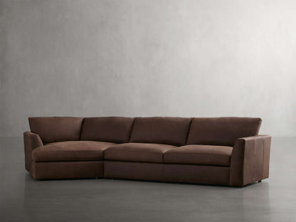 Vernon Leather Two-Piece Cuddle Chaise Sectional