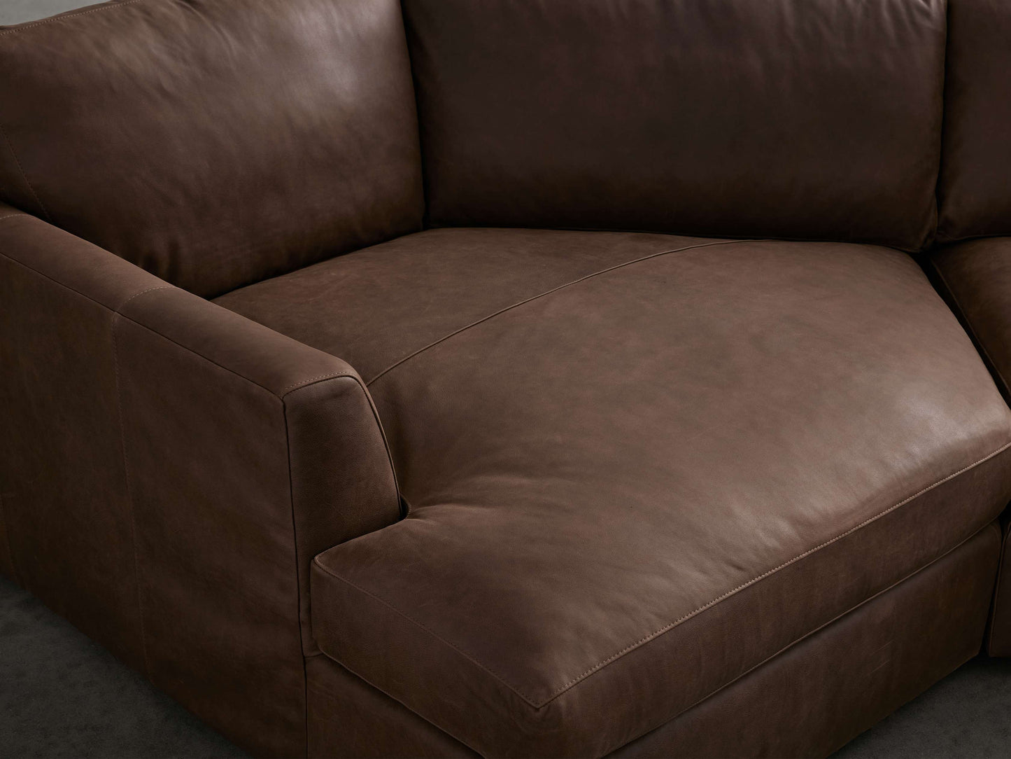 Vernon Leather Two-Piece Cuddle Chaise Sectional