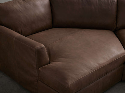 Vernon Leather Two-Piece Cuddle Chaise Sectional