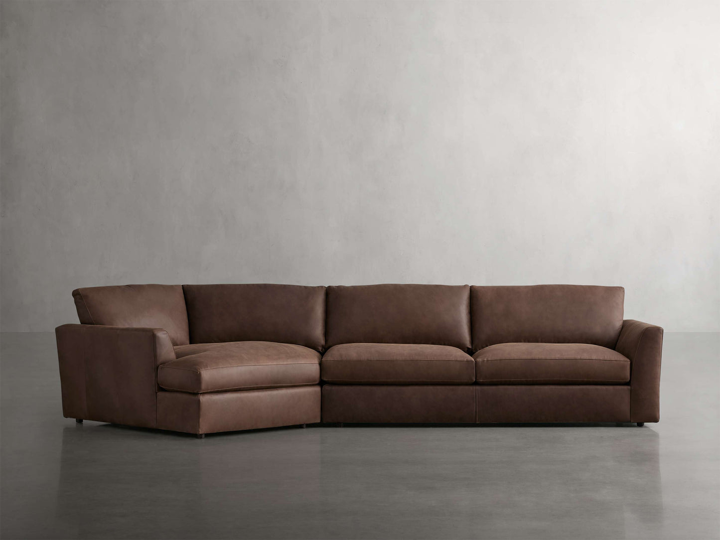 Vernon Leather Two-Piece Cuddle Chaise Sectional