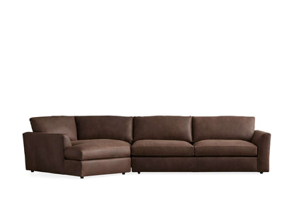Vernon Leather Two-Piece Cuddle Chaise Sectional