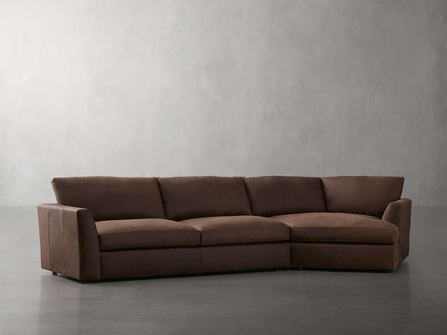 Vernon Leather Two-Piece Cuddle Chaise Sectional