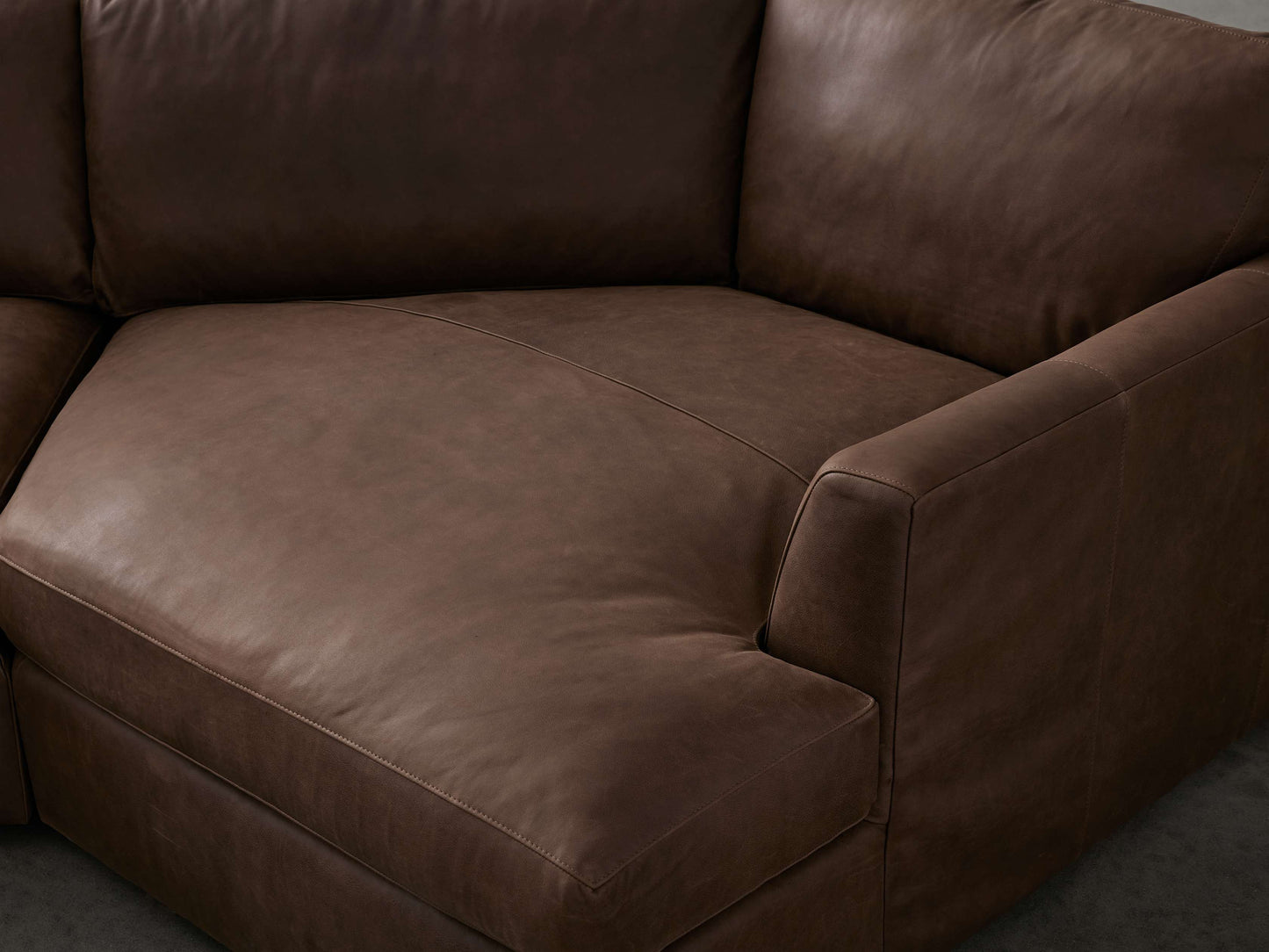 Vernon Leather Two-Piece Cuddle Chaise Sectional