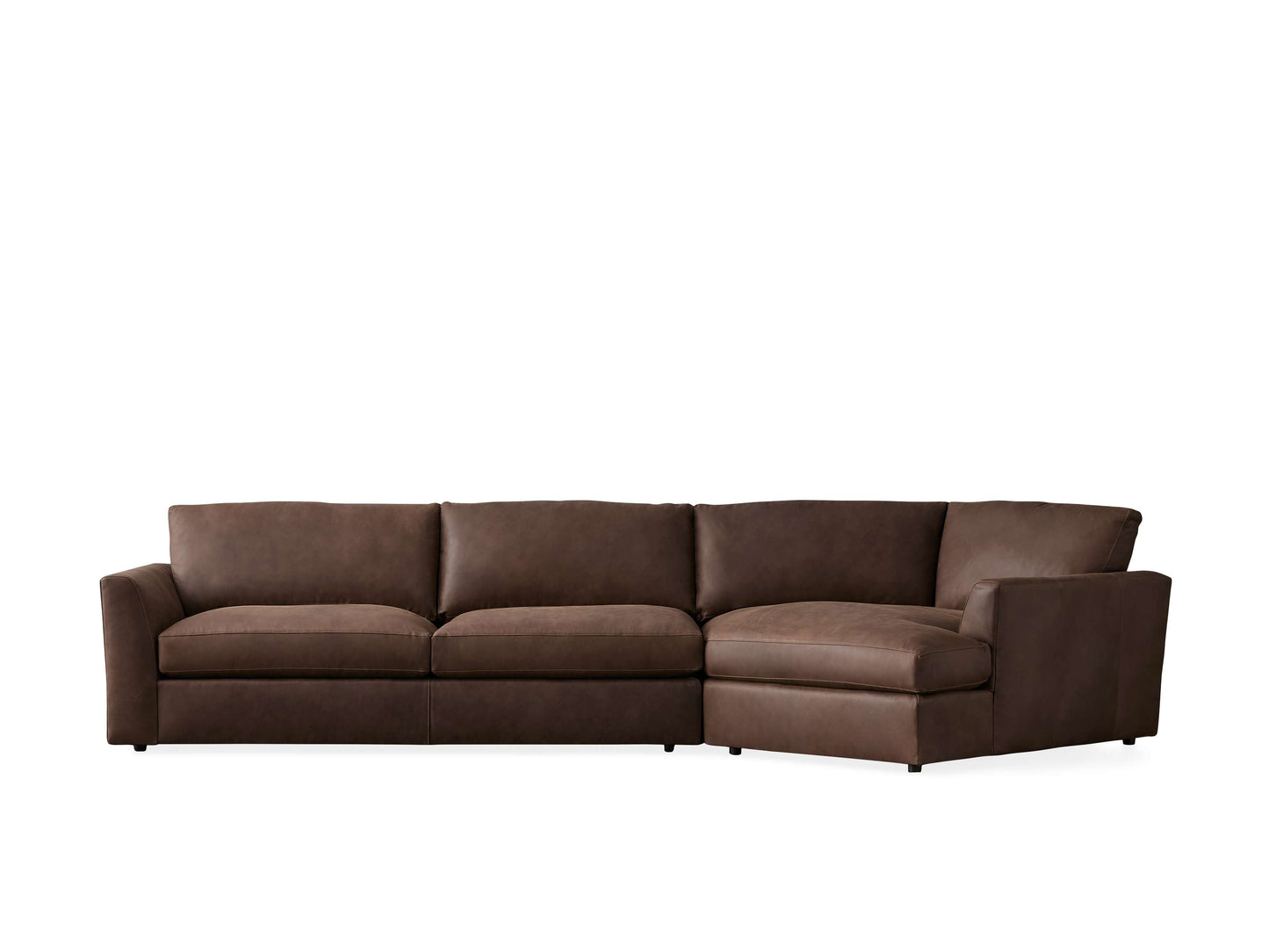 Vernon Leather Two-Piece Cuddle Chaise Sectional