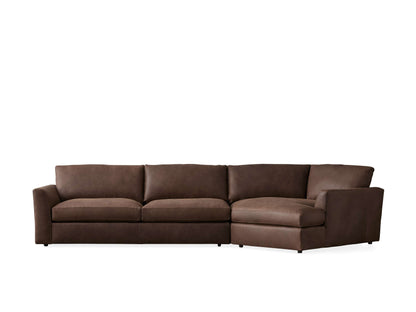 Vernon Leather Two-Piece Cuddle Chaise Sectional