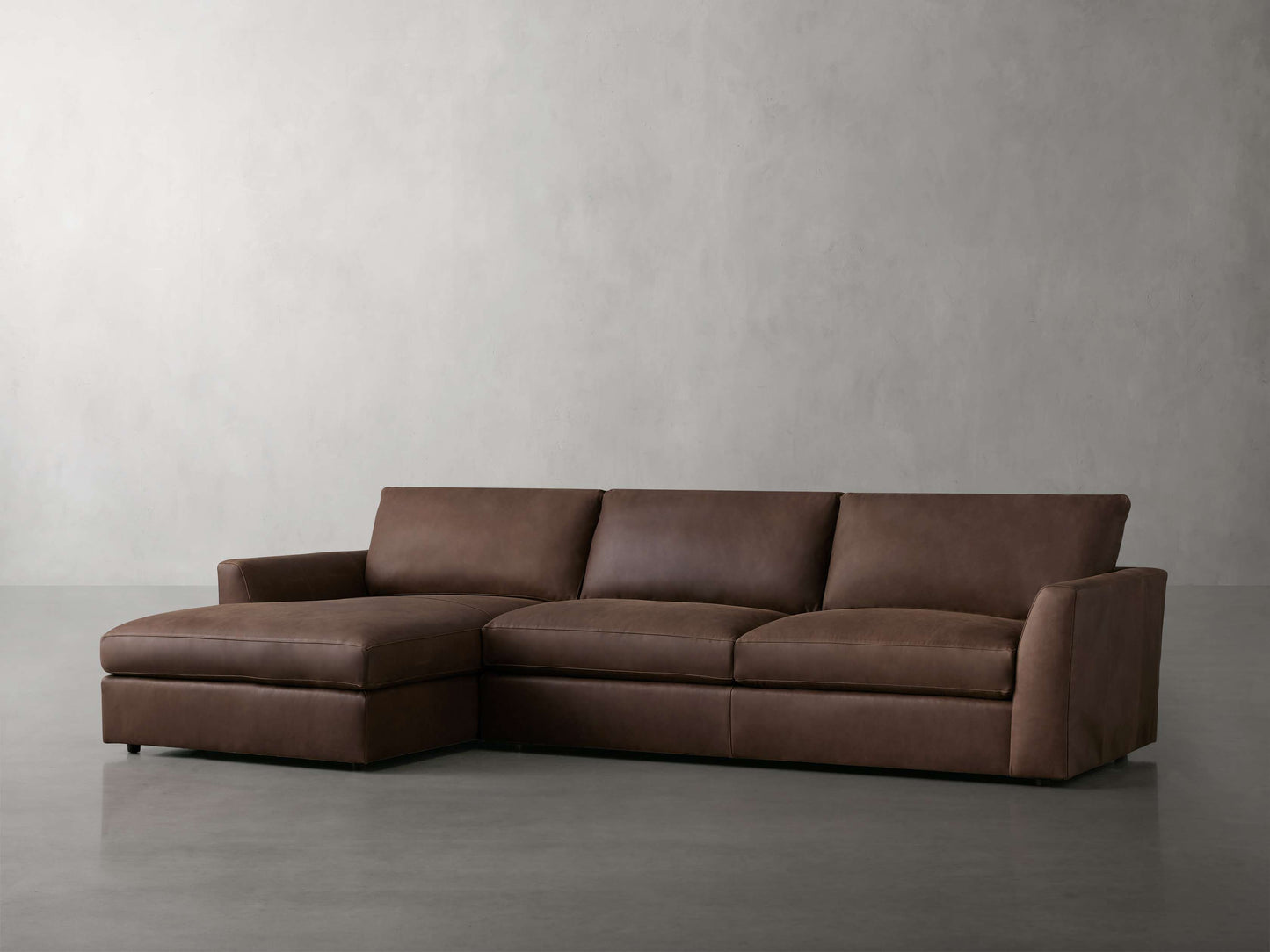 Vernon Leather Two-Piece Chaise Sectional