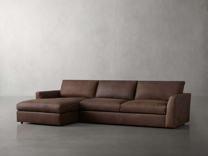 Vernon Leather Two-Piece Chaise Sectional