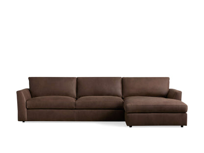 Vernon Leather Two-Piece Chaise Sectional