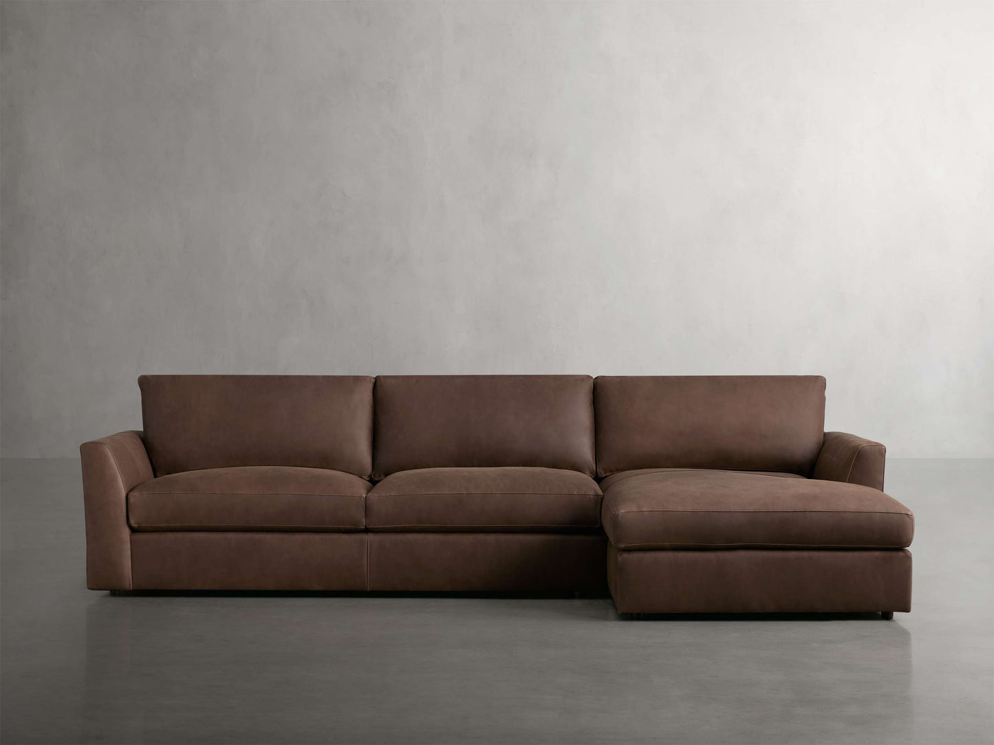 Vernon Leather Two-Piece Chaise Sectional