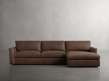 Vernon Leather Two-Piece Chaise Sectional